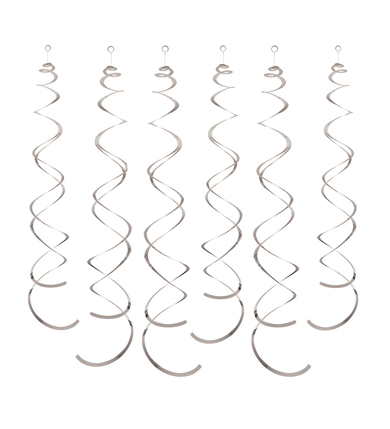 Dekorační spirály - Stříbrné