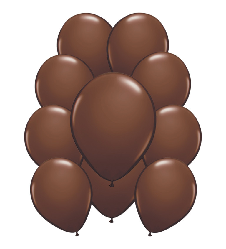 Latexové balónky pastelové - Tmavě hnědé