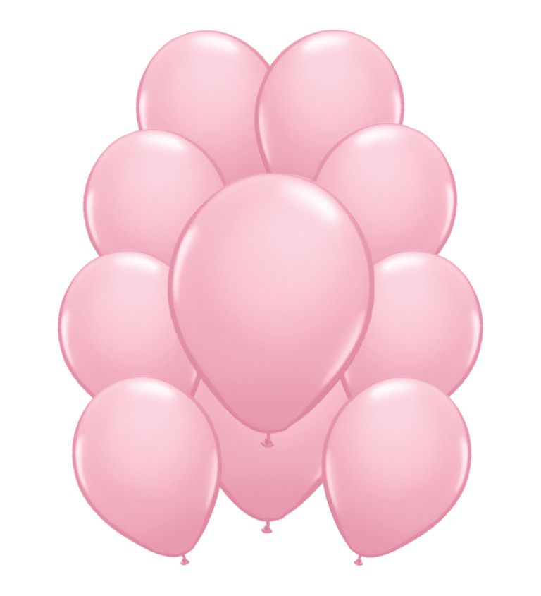 Latexové balónky metalické - Baby růžové