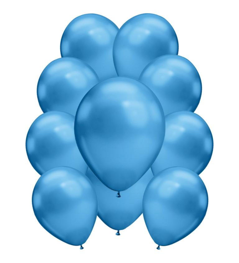 Chromové latexové balónky - Modré