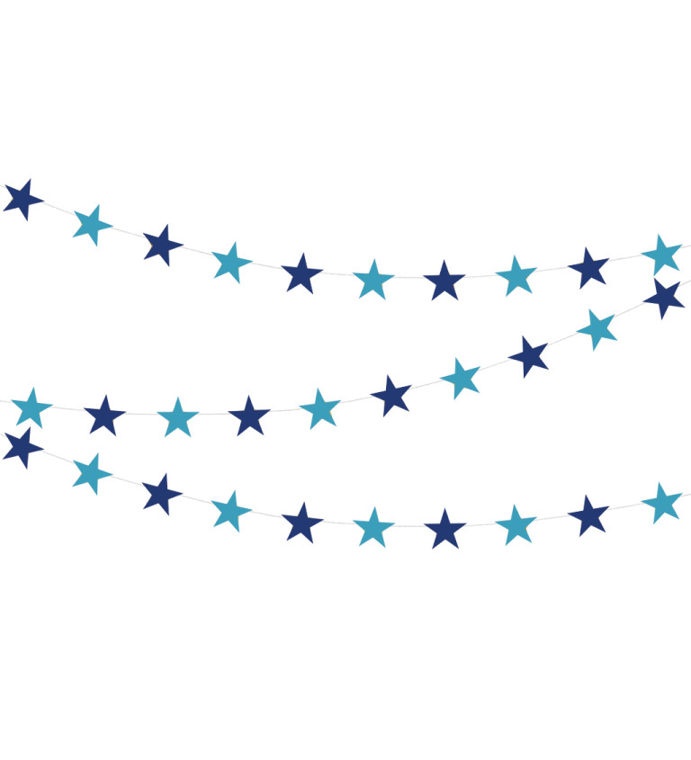 Girlanda hvězdy - Modrá