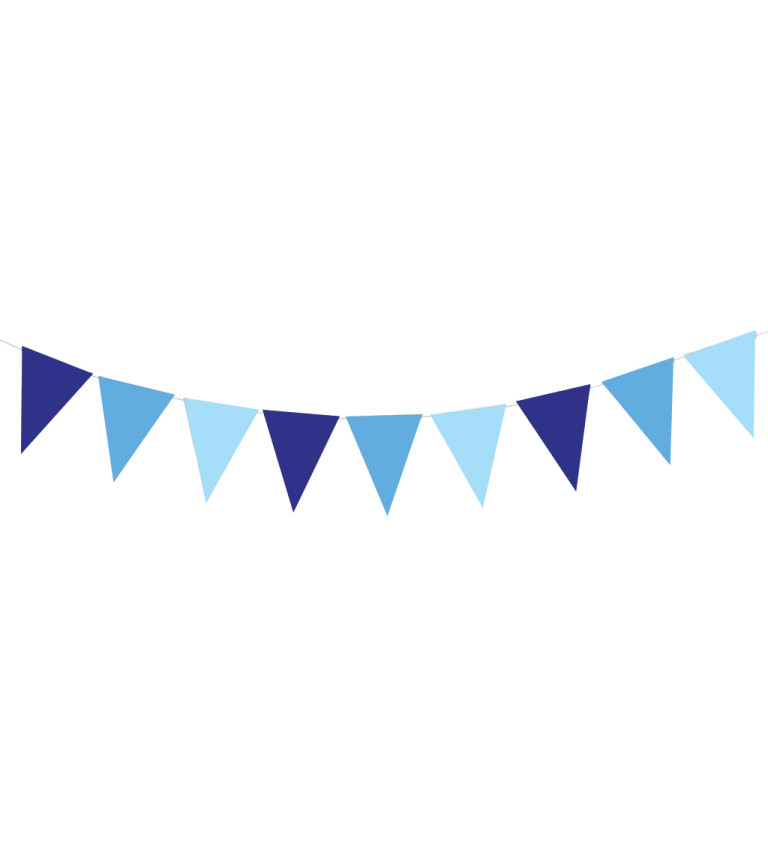 Girlanda vlajky - Modrá