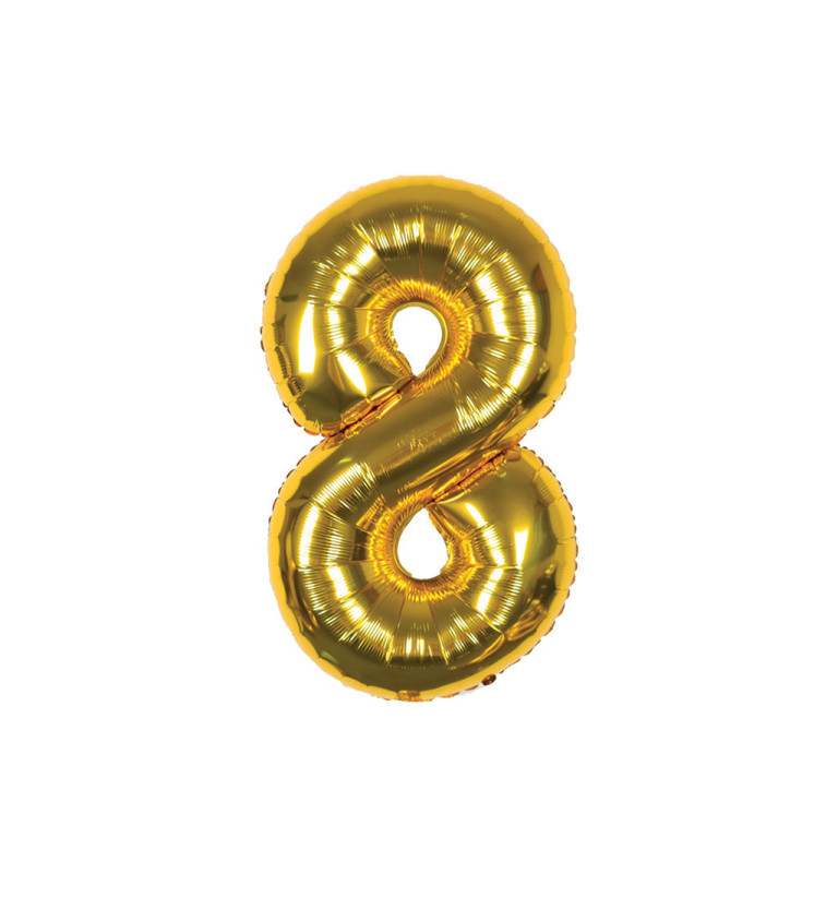 Fóliový balónek - číslo 8 zlaté