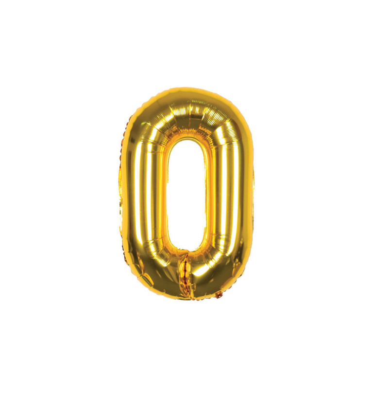 Fóliový balónek - číslo 0 zlaté