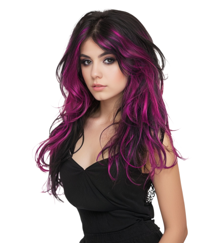 Paruka - růžový melír