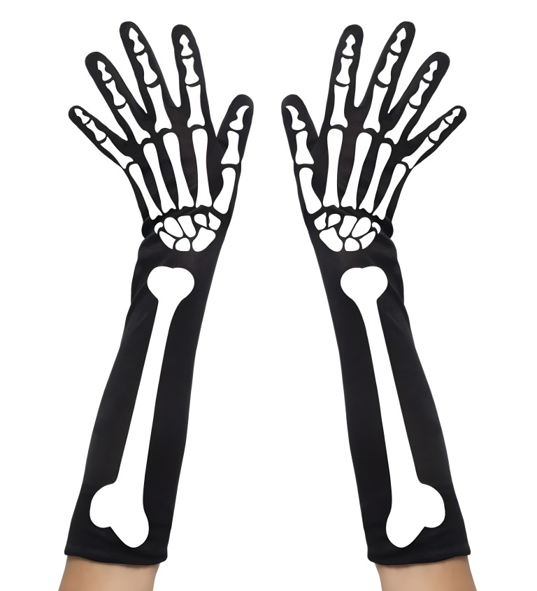 Dlouhé rukavice -  kostlivec