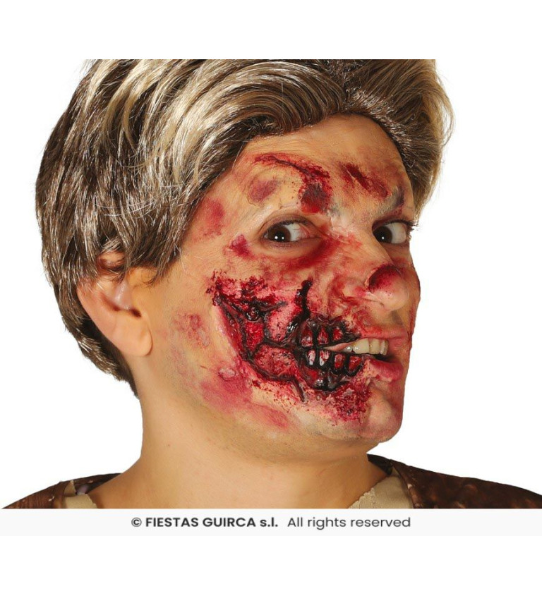 Latexová - jizva půlka obličeje