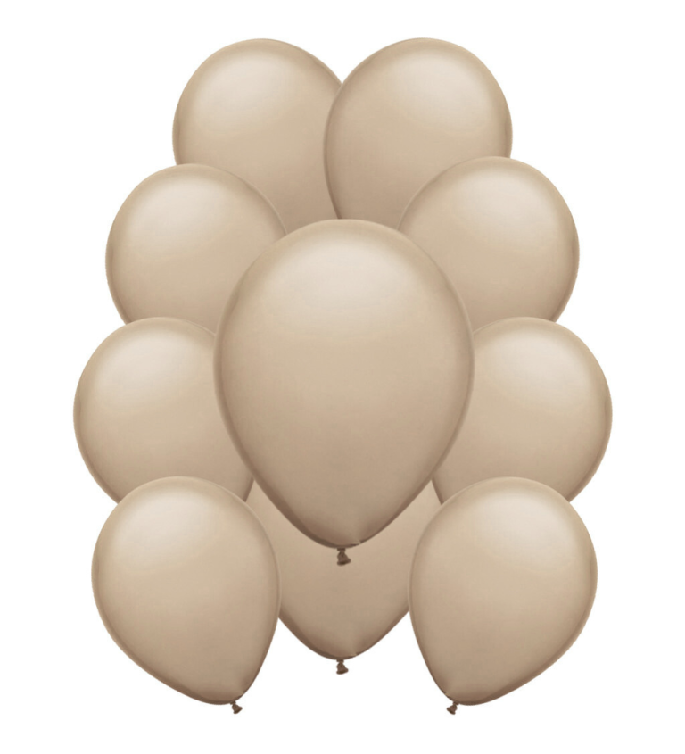 Latexové balónky pastelové - Světle hnědé