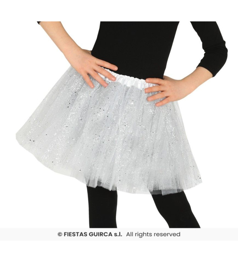 Dětská tutu sukně - bílá