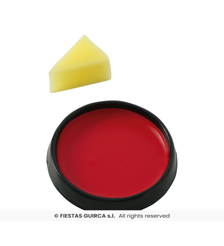 Make-up s houbičkou - červený