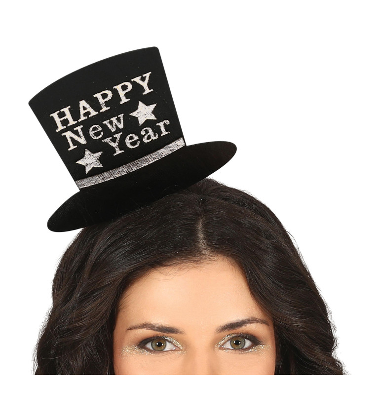 Stříbrná čelenka - Happy New Year