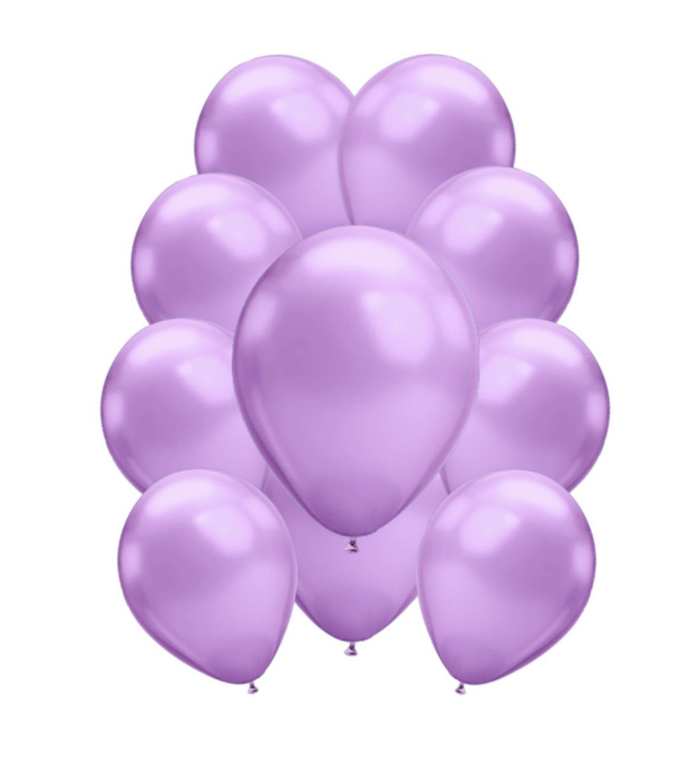 Chromové latexové balónky - Baby růžové