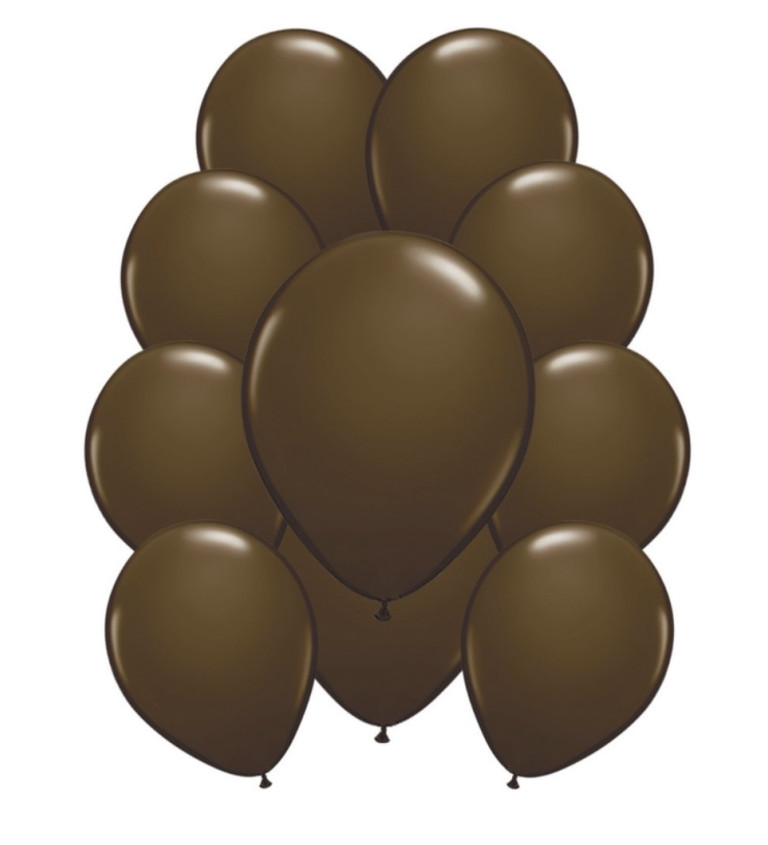 Latexové balónky pastelové - Tmavě hnědé